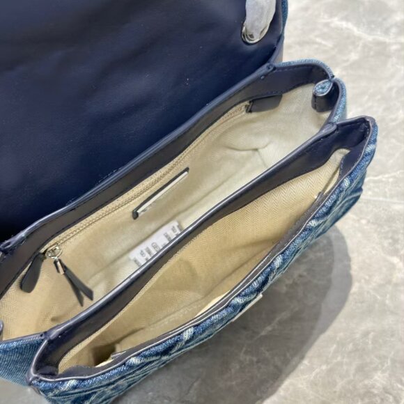 Tory Burch Light Blue Quilted Shoulder Bag - Picture 7 of 9